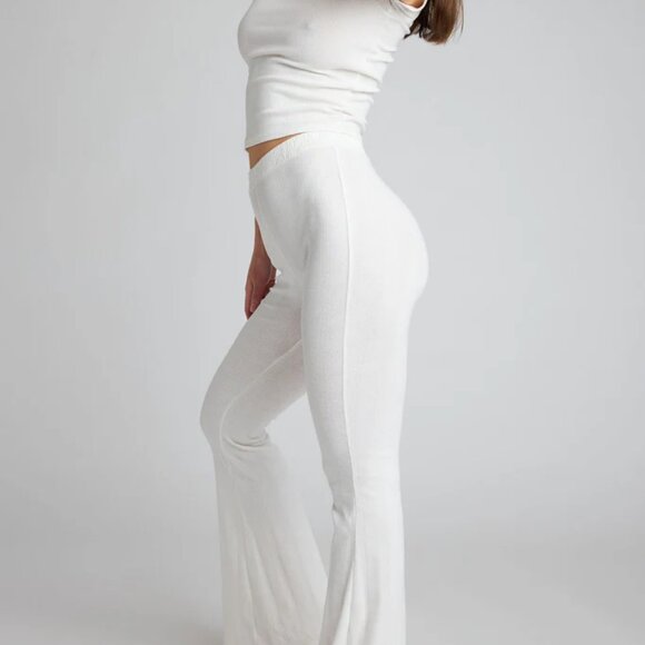 Negative Underwear organic pointelle flare pant, white, sz M - Picture 2 of 14